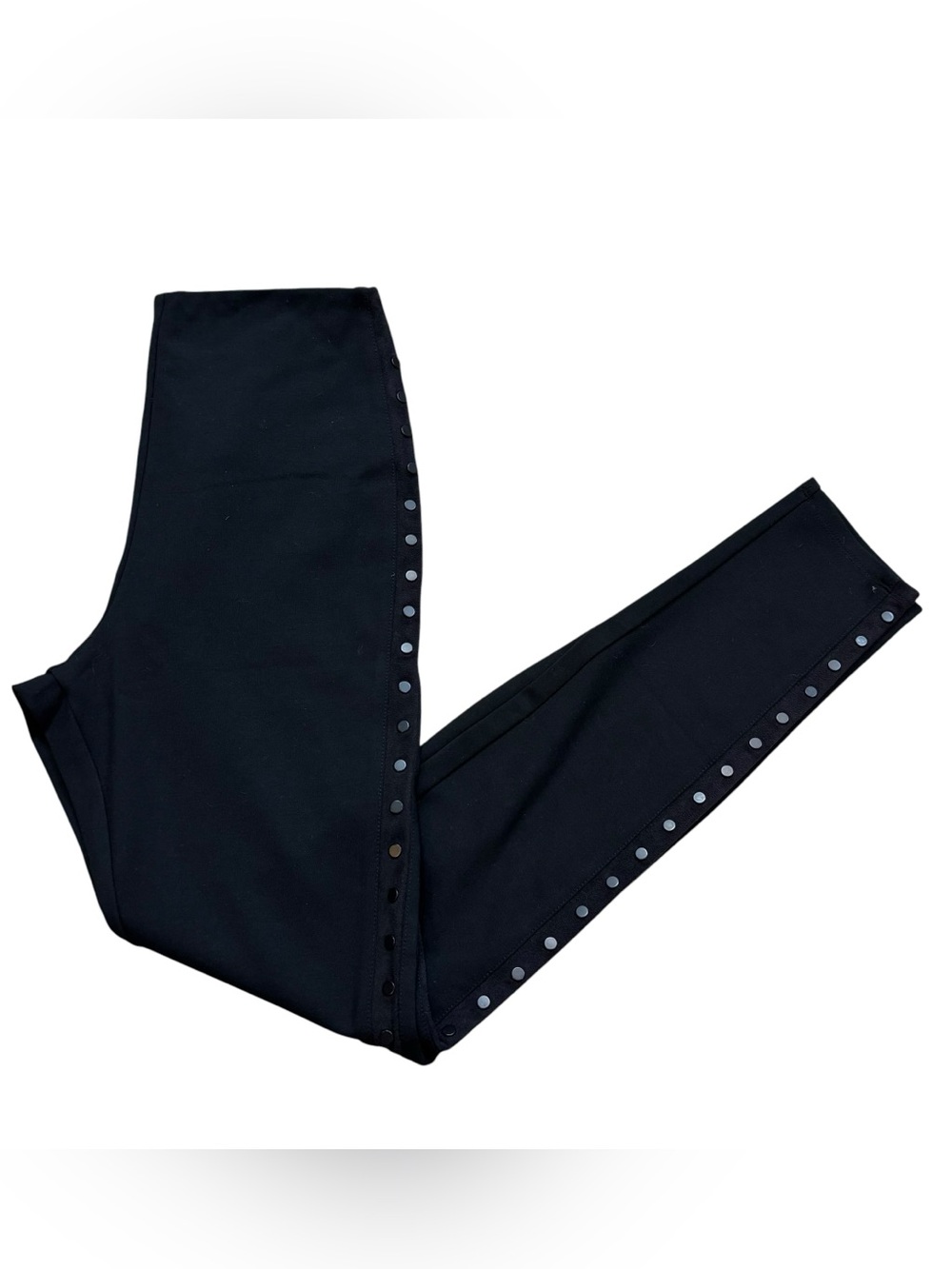 Ladies Lysse Brand Black Leggings with‎ Metal Detail Along Sides Size Small